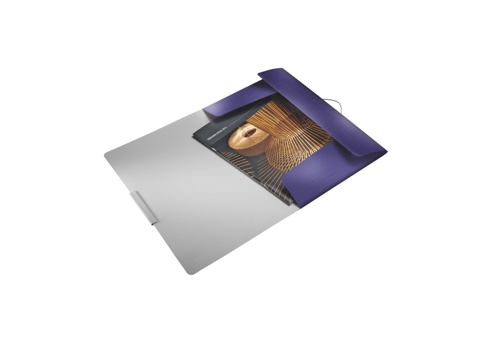 Папка-бокс А4 на резинке Leitz Style, PP на 150 лист., титановый синий