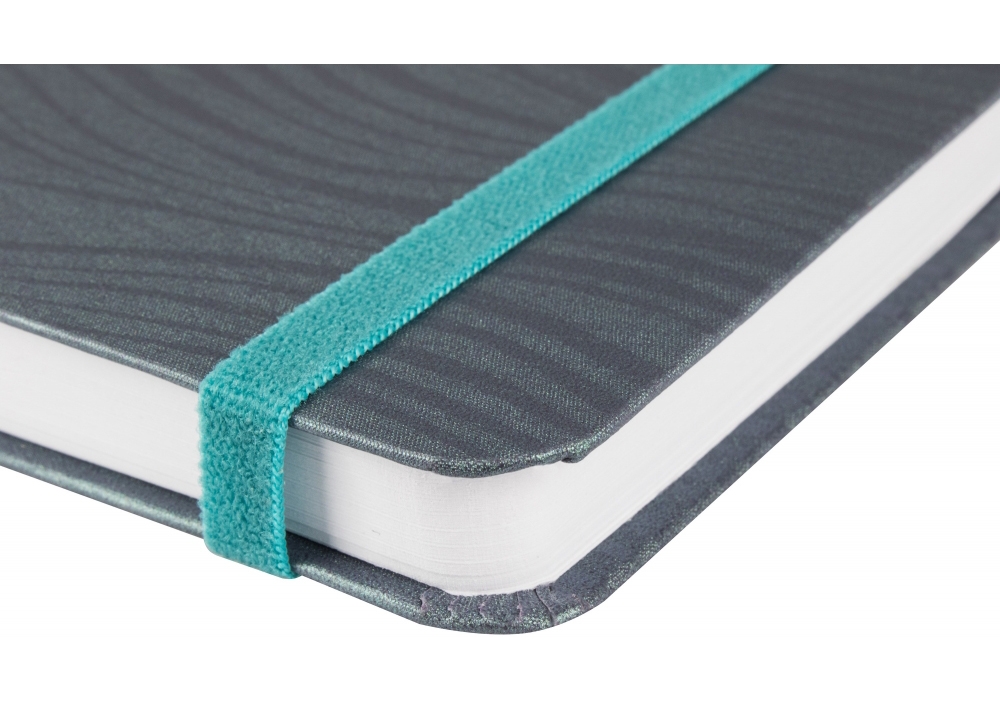 Діловий записник SEA, А5, тверда обкладинка, гумка, білий блок лінія, рожевий