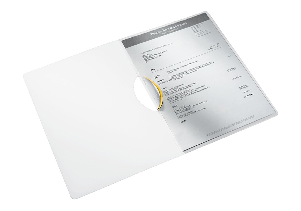 Папка с клипом Leitz WOW ColorClip, A4 PP, желтый металлик