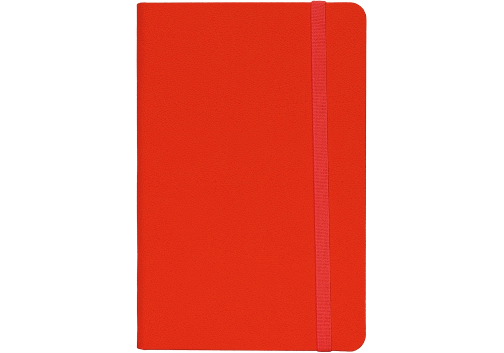 Діловий записник NAMIB, А5, тверда обкладинка, гумка, білий блок клітинка, червоний