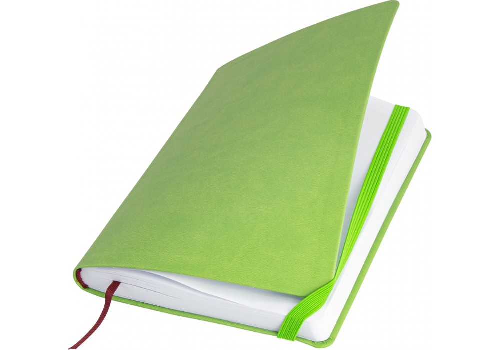 Діловий записник VIVELLA, А5, м’яка обкладинка, гумка, білий блок лінія, фісташковий