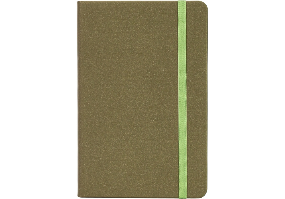 Діловий записник MAGIC, А5, тверда обкладинка, гумка, білий блок клітинка, фісташковий