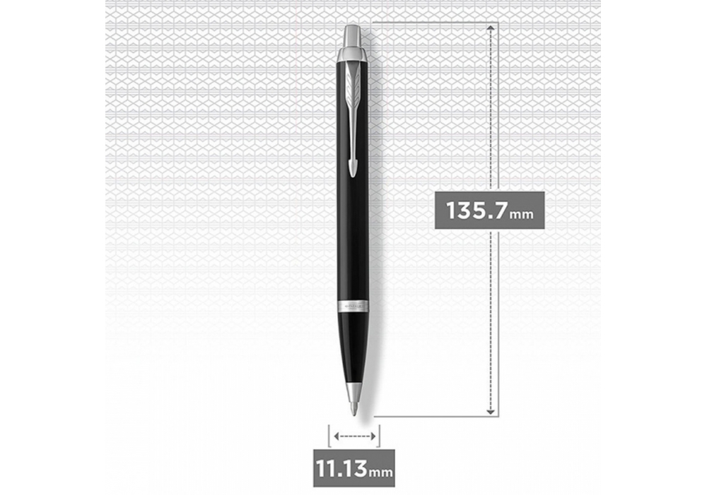 Ручка кулькова Parker IM Matte Black хром