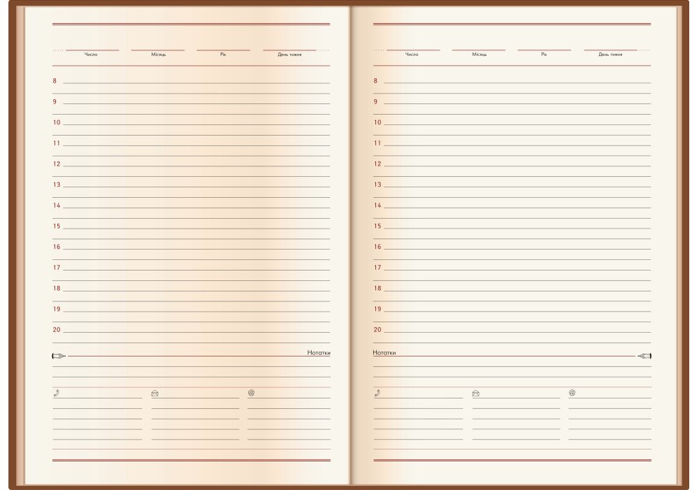 Ежедневник недатированный, MINK, кремовый блок, линия, бежевый металлик, A5