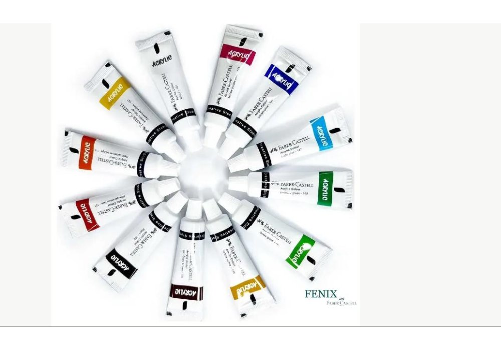 Фарби акрилові Faber-Castell Creative Studio, 12 туб х 20 мл, 12 кольорів