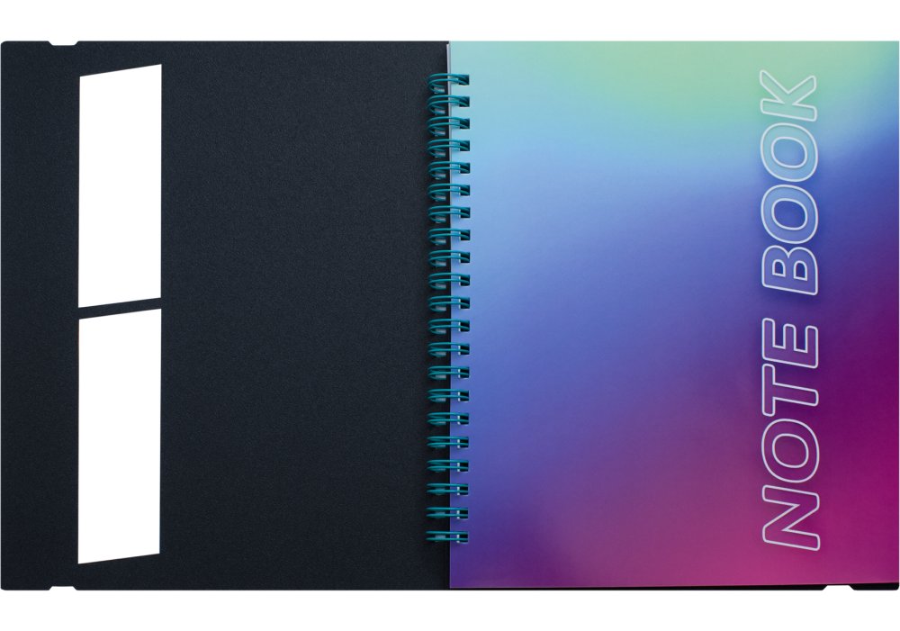 Блокнот B5, пластикова обкладинка з гумкою, бічна спіраль, 60 арк., клітинка