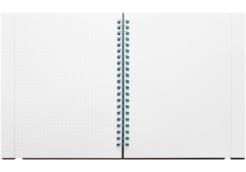Блокнот B5, пластикова обкладинка з гумкою, бічна спіраль, 60 арк., клітинка