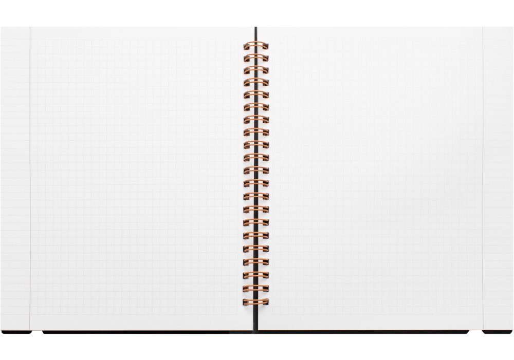 Блокнот B5, пластикова обкладинка з гумкою, бічна спіраль, 60 арк., клітинка