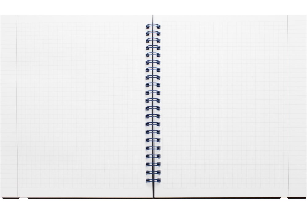 Блокнот B5, пластикова обкладинка з гумкою, бічна спіраль, 60 арк., клітинка