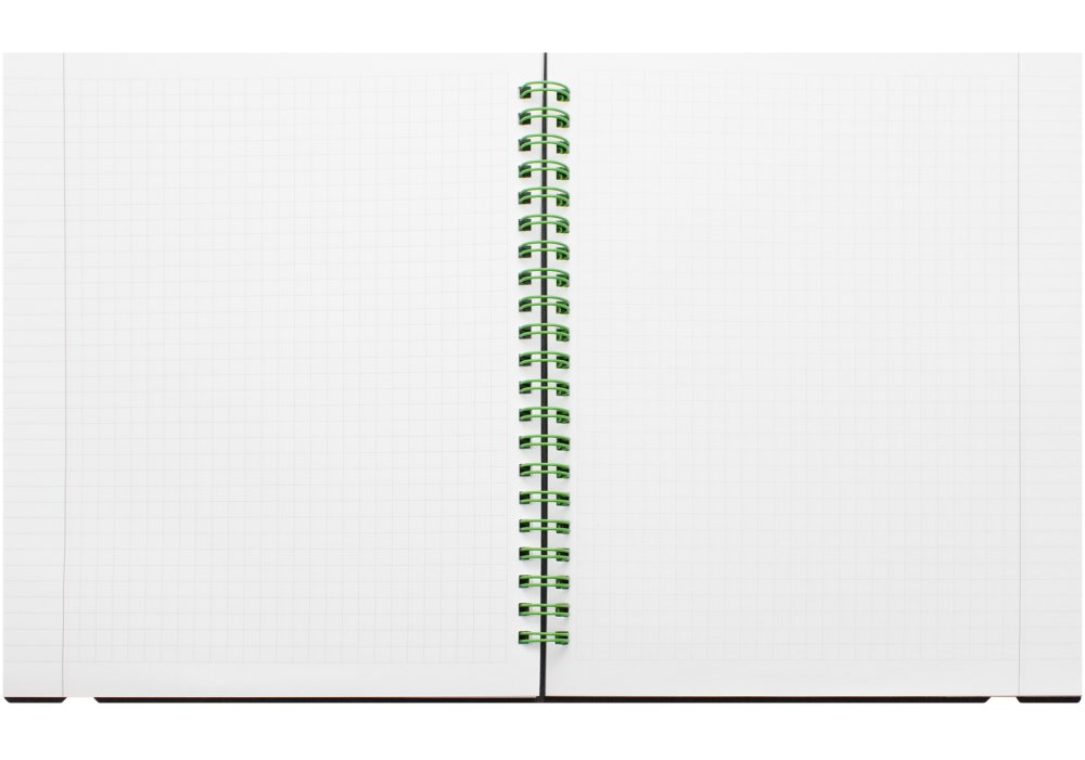 Блокнот B5, пластикова обкладинка з гумкою, бічна спіраль, 60 арк., клітинка