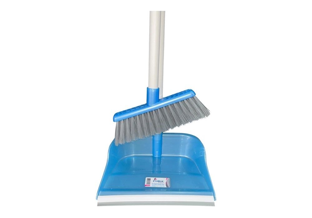 Набор для уборки Zambak Plastik: совок и щетка с ручкой 95 см цвет АСОТРА