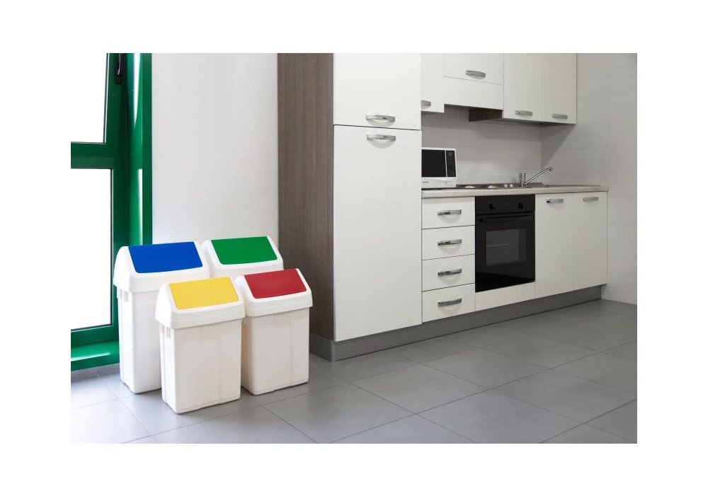 Урна TTS Мах 12 л серая крышка