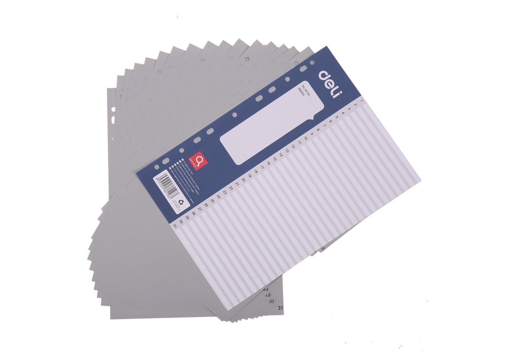 Разделитель страниц пластиковый Deli, РР, А4, цифровой 1-31