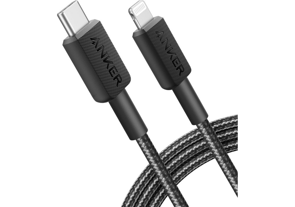 Кабель Anker 322 USB-C to Lightning - 1.8m Nylon Black