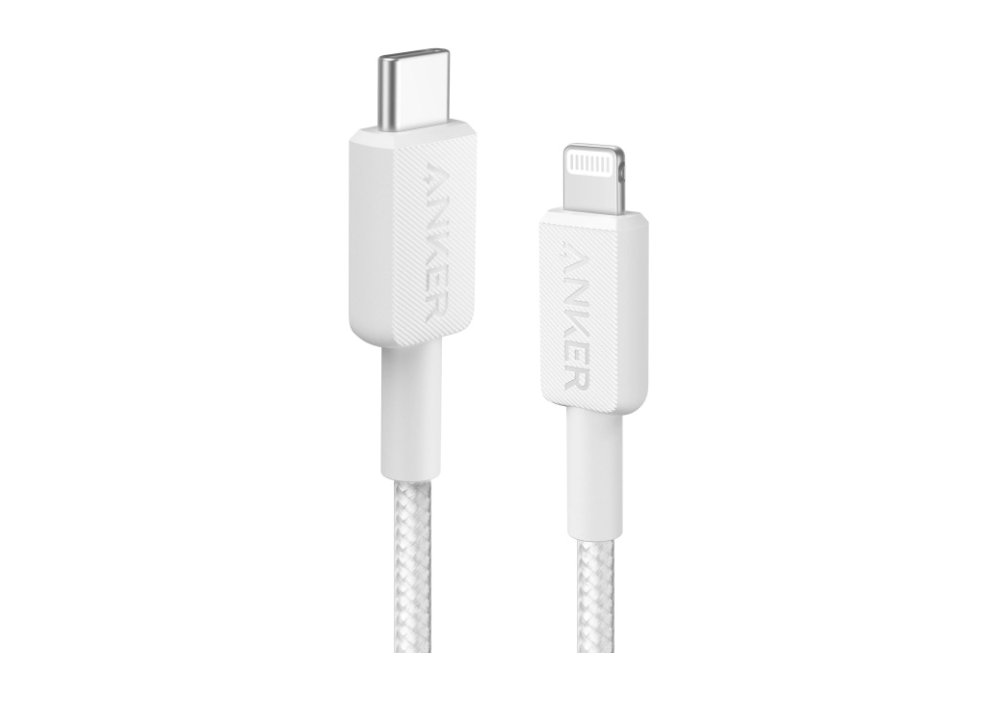 Кабель Anker 322 USB-C to Lightning - 1.8m Nylon White