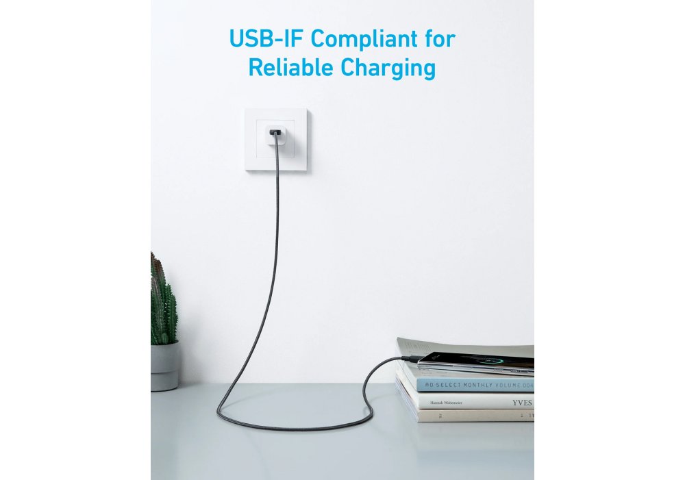 Кабель Anker 322 USB-A to USB-C - 1.8m Nylon Black