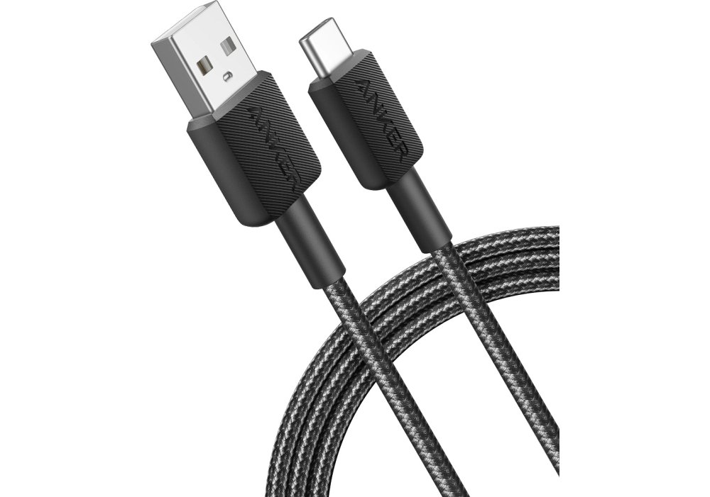 Кабель Anker 322 USB-A to USB-C - 1.8m Nylon Black