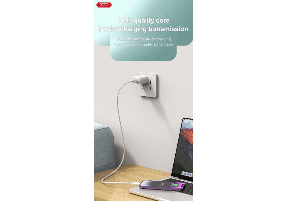 Кабель XO NB235 Zebra Series Braided USB-A to Micro - 1m White