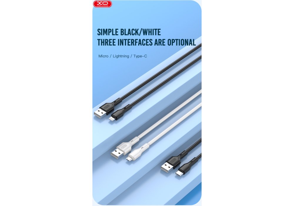 Кабель XO NB230 Rock Series USB-A to Micro - 1m (Black)