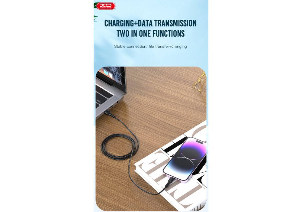 Кабель XO NB230 Rock Series USB-A to Micro - 1m (Black)