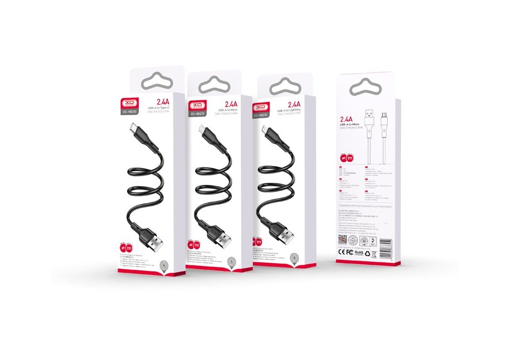 Кабель XO NB230 Rock Series USB-A to Micro - 1m (Black)