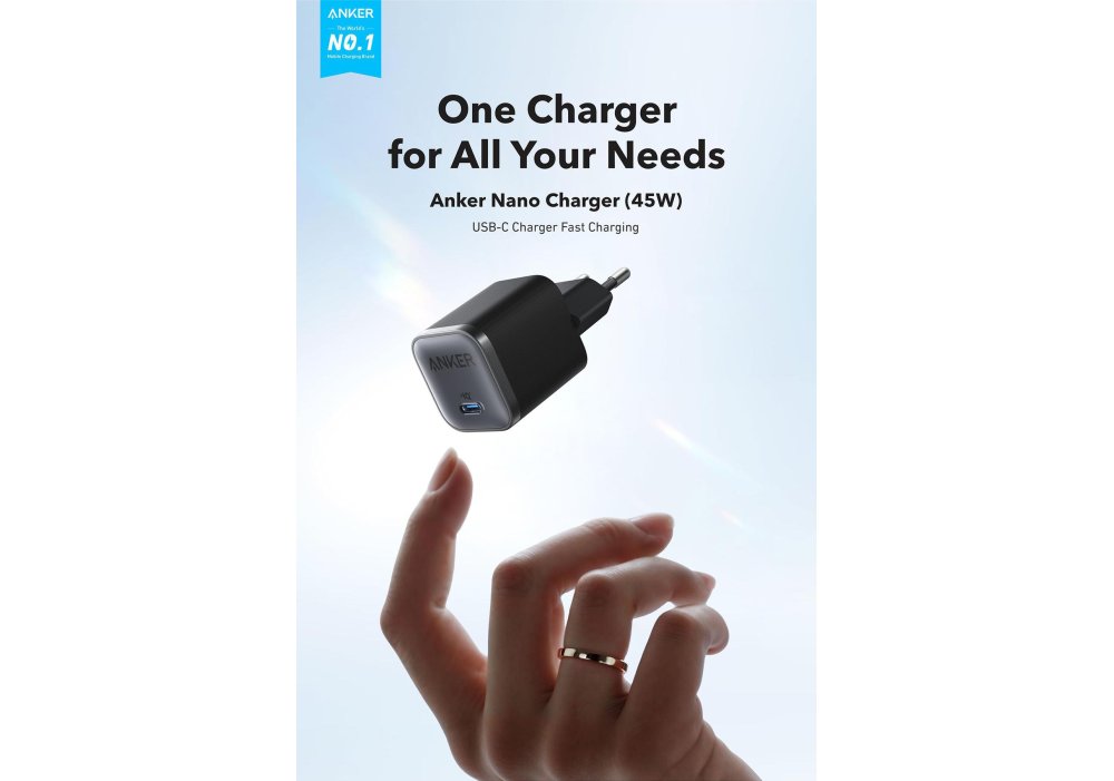 Зарядное устройство Anker Nano Charger - 45W USB-C Black