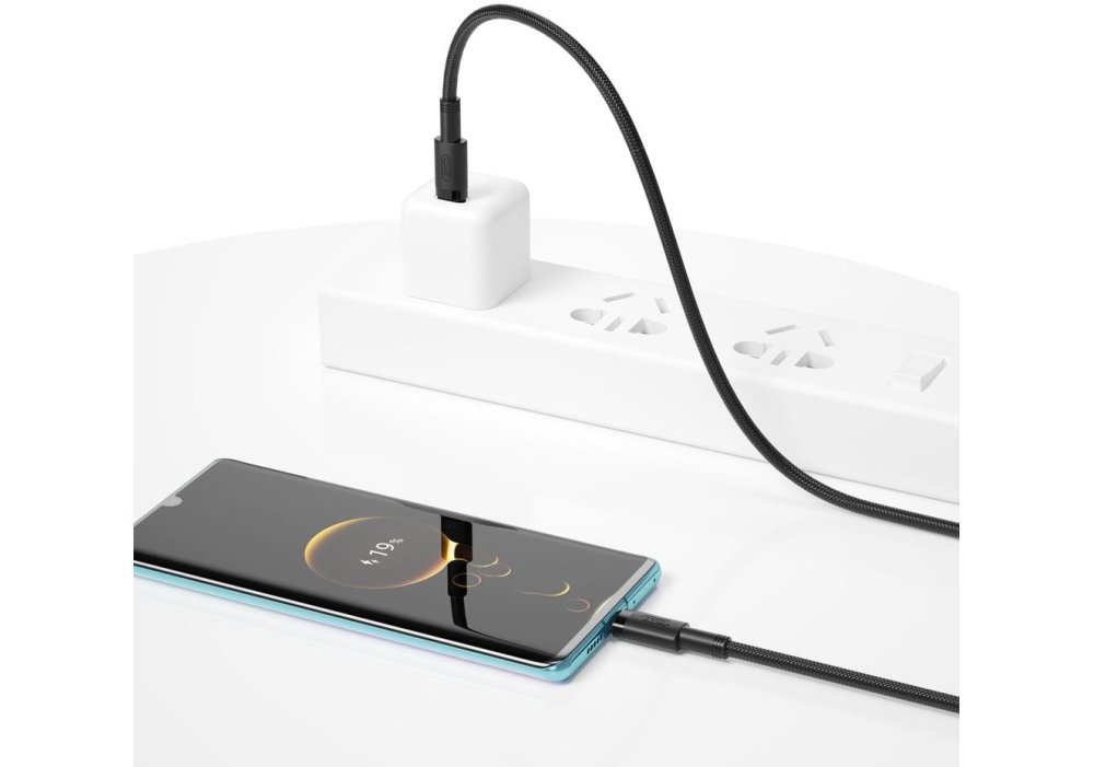 Кабель XO NBQ199 High Power Braided Type-C to Type-C - 100W - 1m Black