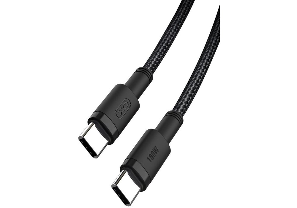 Кабель XO NBQ199 High Power Braided Type-C to Type-C - 100W - 1m Black