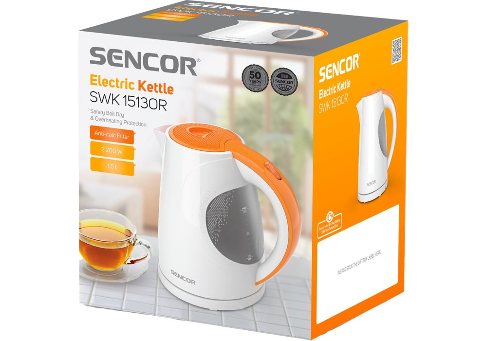 Електрочайник Sencor SWK 1513OR