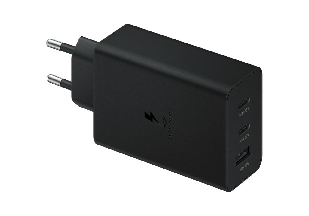 Сетевое зарядное устройство Samsung 65W Power Adapter Trio (w/o cable) EP-T6530NBEGEU Black
