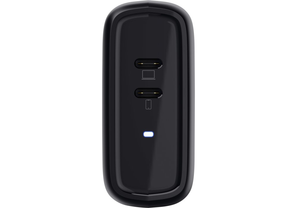 Зарядное устройство сетевое Trust Maxo 65Вт, 2xUSB-C PD, чорный