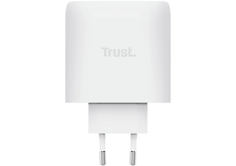 Зарядний пристрій мережевий Trust Maxo 65Вт, GaN, USB-C PD/PPS, білий