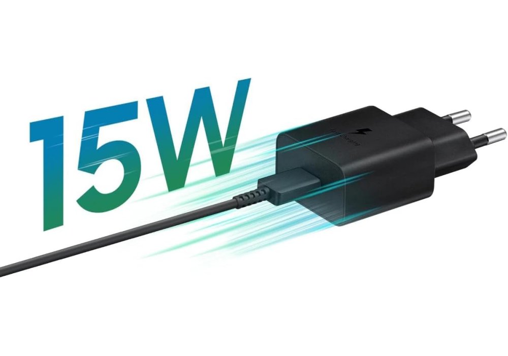 Мережевий зарядний пристрій Samsung 15W Power Adapter Type-C+Cable - Black (EP-T1510XBEGEU)