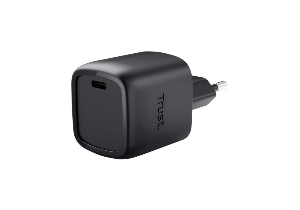 Зарядний пристрій мережевий Trust Maxo 30Вт, GaN, USB-C, PD/PPS, чорний