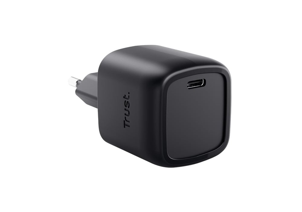 Зарядний пристрій мережевий Trust Maxo 30Вт, GaN, USB-C, PD/PPS, чорний