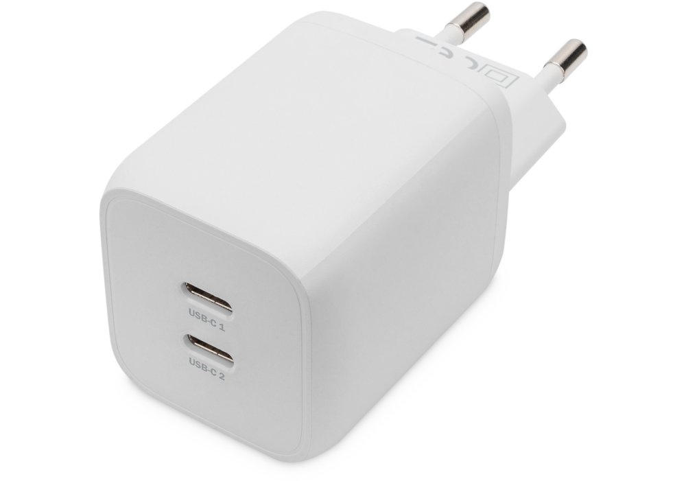 Зарядний пристрій DIGITUS 2хUSB-C, 65W, GaN
