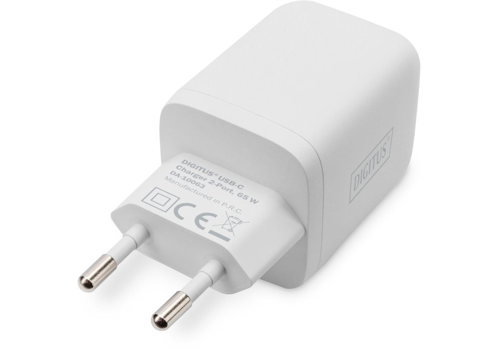 Зарядний пристрій DIGITUS 2хUSB-C, 65W, GaN
