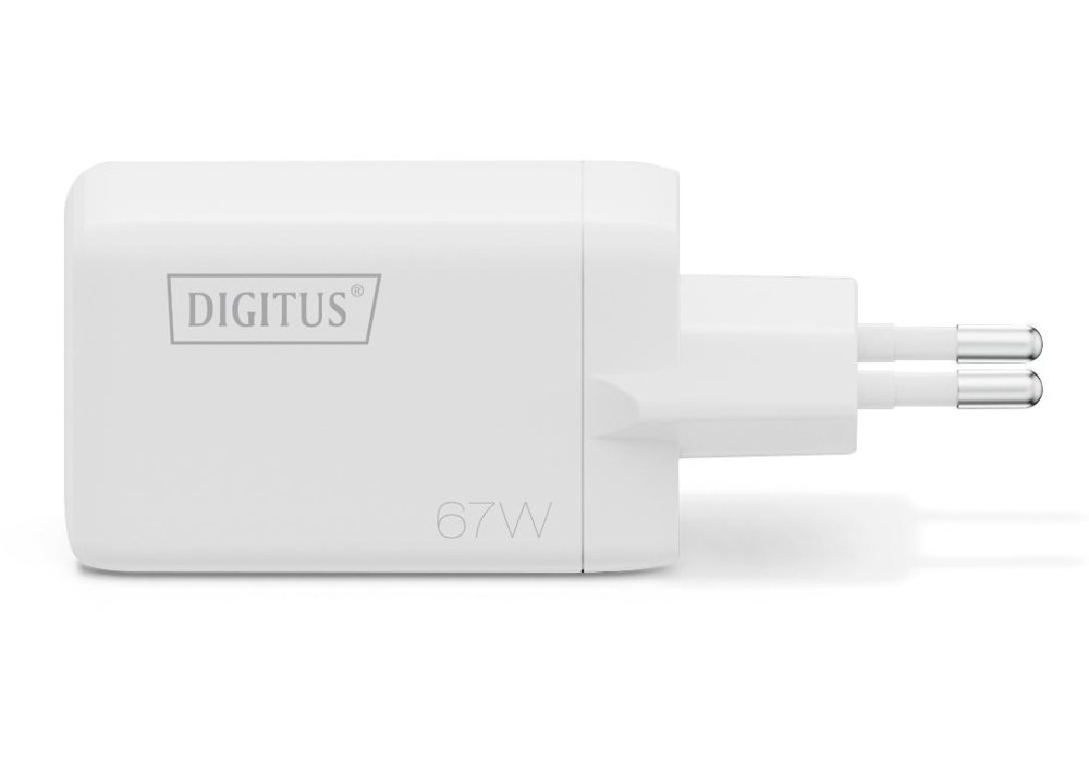 Зарядний пристрій DIGITUS GaN 2хUSB-C, 1хUSB-A, 67W