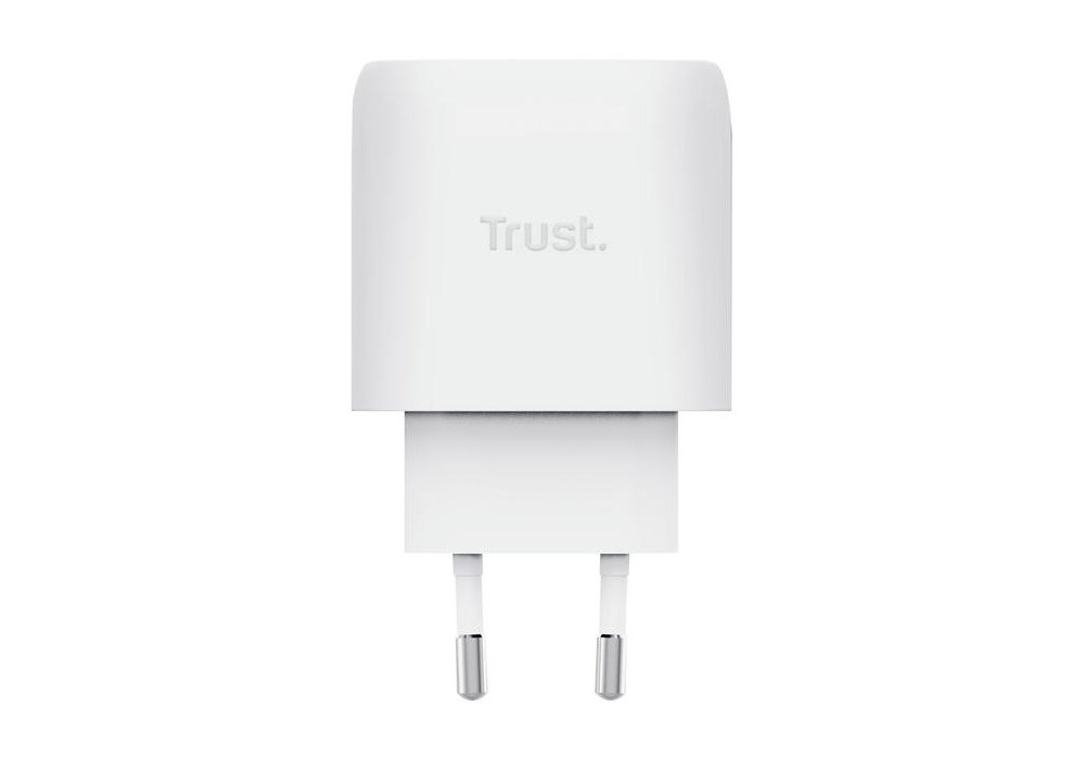 Зарядний пристрій мережевий Trust Maxo 45Вт, GaN, USB-C PD/PPS, білий