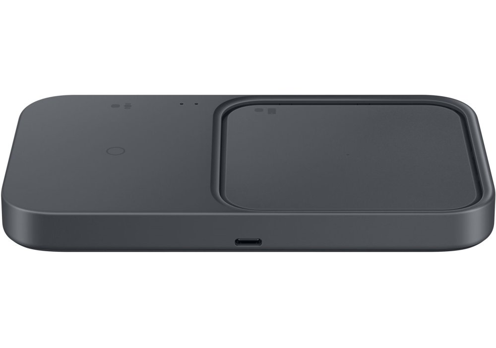 Зарядний пристрій бездротовий Samsung Duo 15Вт з блоком живлення, сірий темний