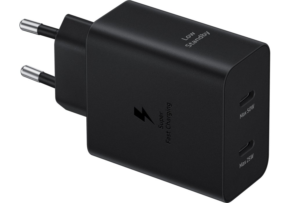 Мережевий зарядний пристрій Samsung 50W Power Adapter Duo (w C to C Cable) Black / EP-T5020XBEGEU