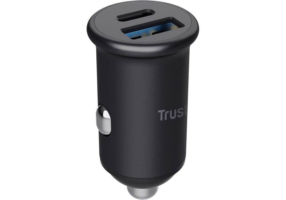 Автомобильное зарядное устройство Trust 38Вт USB-A/USB-C PD, QC, черный