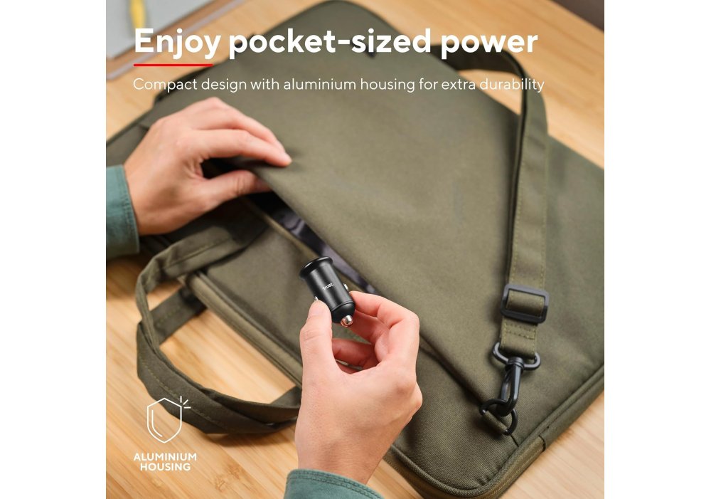 Автомобильное зарядное устройство Trust 38Вт USB-A/USB-C PD, QC, черный