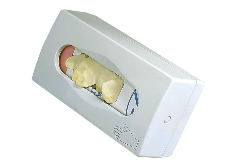 Держатель одноразовых перчаток, белый, пластик