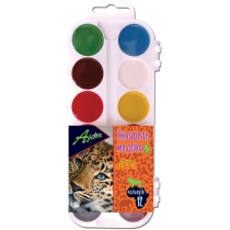 Фарби акварельні медові "Africa", 12 кольорів, без пензлика, пластик