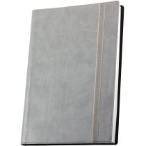 Діловий записник VIVELLA, А6, м’яка обкладинка, гумка, білий блок лінія, сірий
