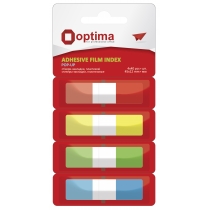 Стікери-закладки Optima, 45х12, 4 кольори, 160 шт.