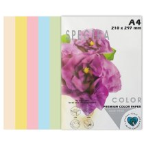 Папір кольоровий SPECTRA COLOR Rainbow Pack Light А4 160 г/м2, 100 арк. 5 кольорів, пастель