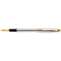 Ручка перова Oscar, хром з позолотою