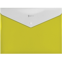 Папка-конверт А4 на кнопці з розширенням, СМУГА,  жовта